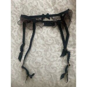 Agent Provocateur leopard mesh suspender belt